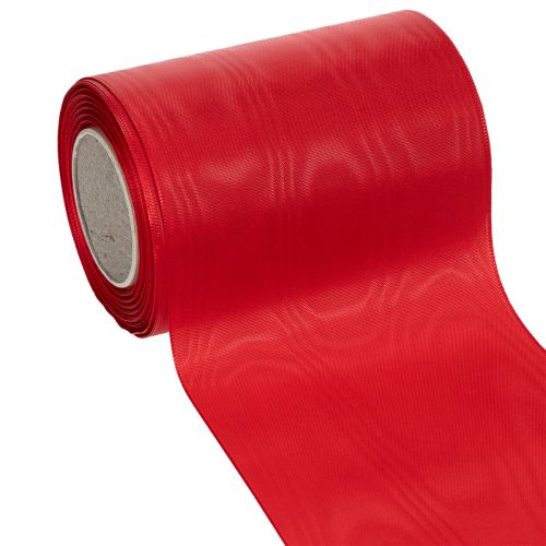 Floristik24 Červená stuha na veniec 125 mm x 25 m - Stuha na pohrebné kvetinárske účely, nápisy a dekorácie