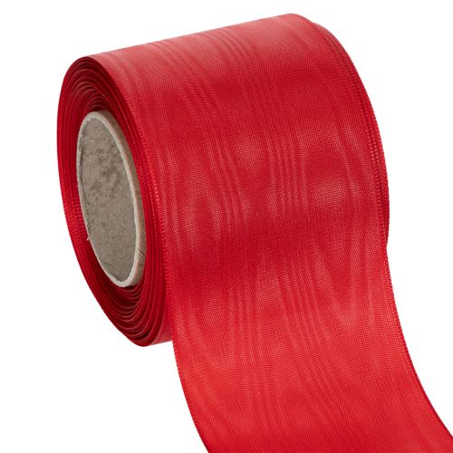 Floristik24 Červená stuha na veniec 75 mm x 25 m - Pohrebná kvetinárstva a dekorácie, Robustná stuha na písmo