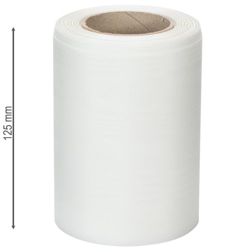 Biela veniec stuha 125 mm 25 m dekoračná stuha pohrebná výzdoba hrobu | Floristik24.sk