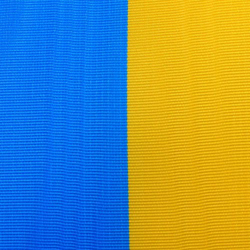 položky Stuhy do venca moaré modro-žlté 125 mm