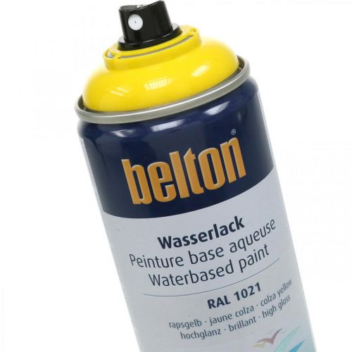 položky Belton bezvodný vodný lak žltý vysoký lesk repkový žltý v spreji 400ml