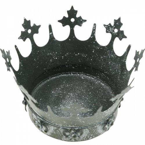 Floristik24 Dekorácia na stôl, ozdobná korunka, kvetinový kovový lampáš, kvetináč, kovová dekorácia