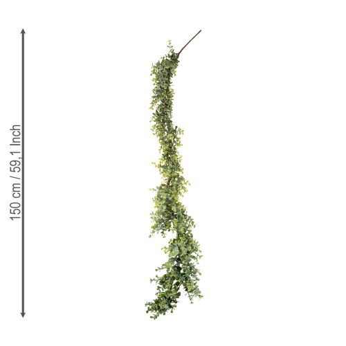 položky Umelá eukalyptová girlanda ozdobná girlanda zelená 150cm