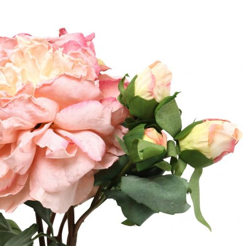 položky Umelé ruže kvet a púčiky umelý kvet ružový 57cm