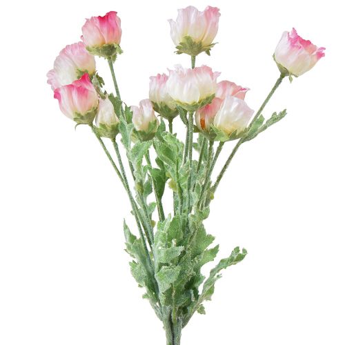 Floristik24 Umelé maky ozdobné hodvábne kvety ružové 42cm 4ks