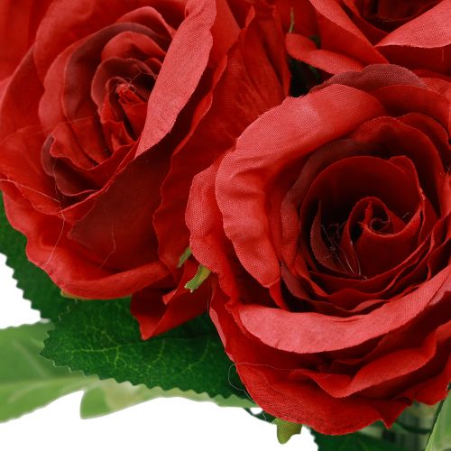 položky Umelé ruže v zväzku červené 30cm 10ks