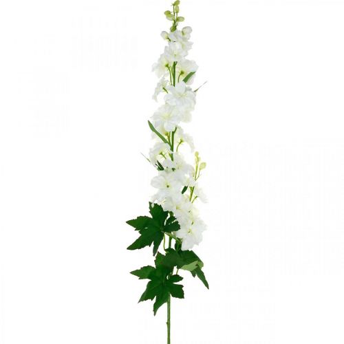 Floristik24 Umelý larkspur biely Delphinium umelé hodvábne kvety 98 cm