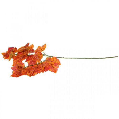 položky Umelé listy viniča Červená Oranžová Zelená Umelé rastliny 63cm 3ks