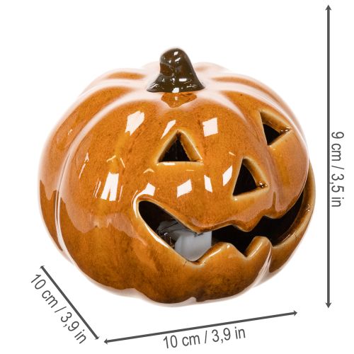 Keramická tekvica LED Halloween dekorácia malá 10 cm | Floristik24.sk