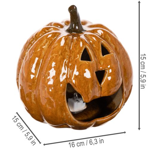 Halloweenská LED dekorácia s tekvicou 15 cm | Floristik24.sk