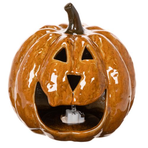 Halloweenská LED dekorácia s tekvicou 15 cm | Floristik24.sk