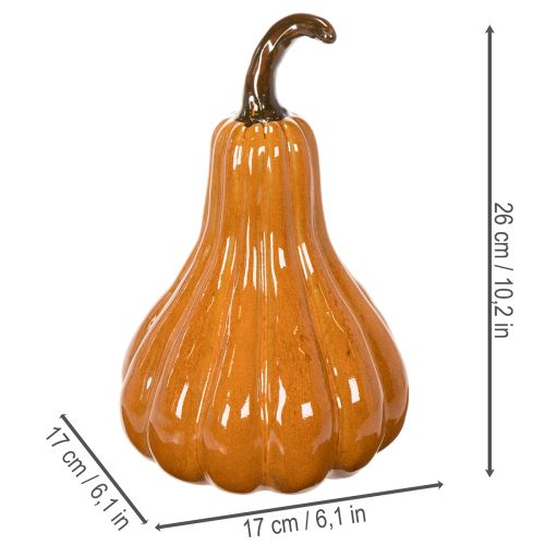 Jesenná dekorácia na stôl z keramickej tekvice 26 cm | Floristik24.sk