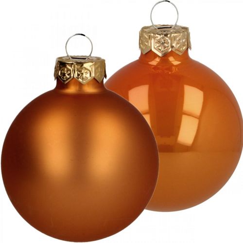 položky Vianočné ozdoby sklenené oranžové matné lesklé Ø5,5cm 26ks