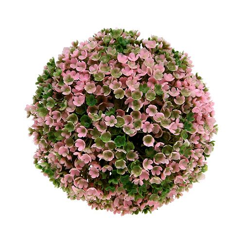 Floristik24 Ozdobná guľa ružová zelená guľa rastlina Ø15cm 1ks