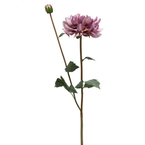 Floristik24 Umelý kvet Dahlia Fialový hodvábny kvet a púčik V57cm