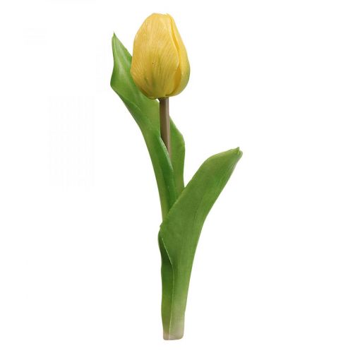 Floristik24 Umelý tulipán žltý Real Touch jarný kvet V21cm