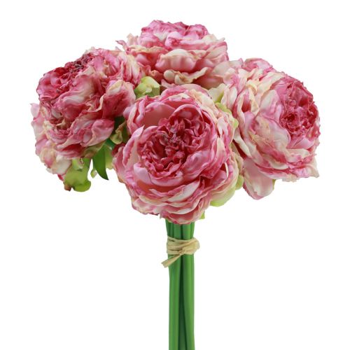 Floristik24 Umelé kvety Dekorácia Umelé pivonky Ružové starožitné 27cm 7ks