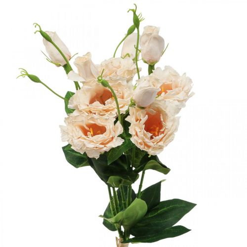 Floristik24 Umelé kvety lisianthus krémová 51cm kvetinová dekorácia 5ks