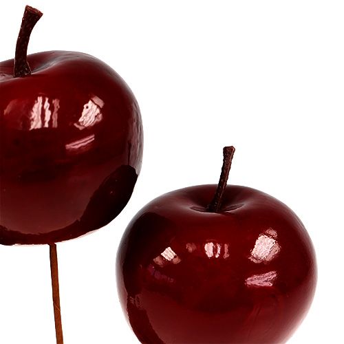 položky Umelé ovocie jablko maľované červenou farbou Ø5,5cm 12ks