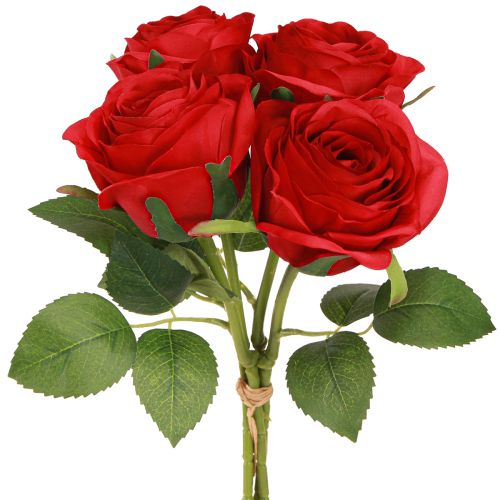 Floristik24 Umelé ruže Červené ruže Dekorácia Kvet Ø6cm V6cm L50cm 4 ks