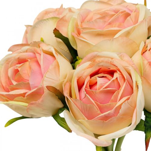 položky Umelé ruže ružové umelé ruže 28cm zväzok 7 kusov
