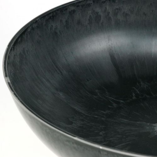 položky Kvetinová miska okrúhla, kvetináč, miska z plastu čierna, melírovaná sivá V8,5cm Ø30cm