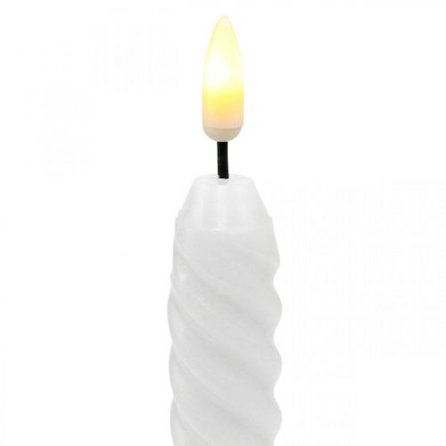 položky LED sviečky biely časovač pravý vosk na batériu 25cm 2ks