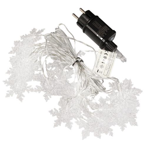 položky LED girlanda snehové vločky vonkajšie studená biela 24 LED 460cm