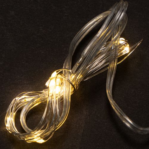 Batériové reťazové svetlá do interiéru, teplá biela, 10 LED diód, dĺžka 1 m, 6 kusov kúpiť | Floristik24.sk