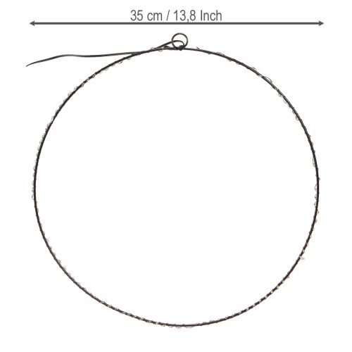 položky LED krúžok na zavesenie, kovový, 110L teplá biela, vnútorný, Ø35cm