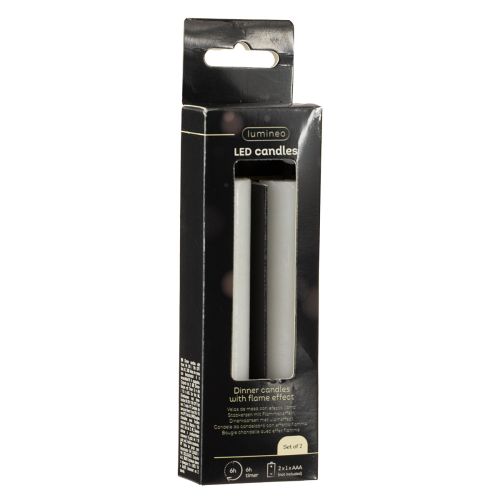 položky LED tyčinková sviečka biela vosková sviečka LED teplá biela 14,5 cm 2 kusy