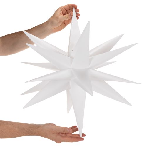 LED hviezda Vianočná hviezda Teplá biela Časovač Vonkajší 60 cm | Floristik24.sk