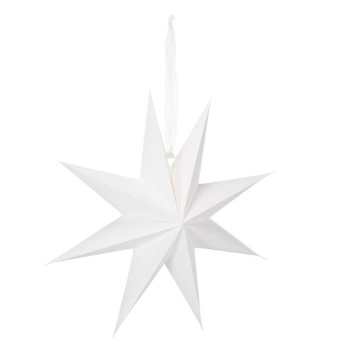LED závesná hviezda s časovačom, teplá biela, vonkajšia, 38 cm