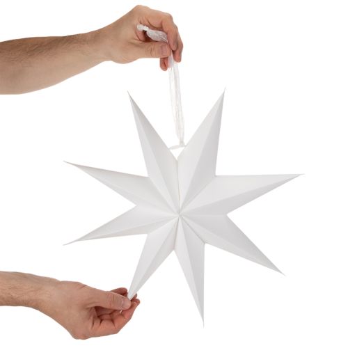 LED závesná hviezda s časovačom, teplá biela, vonkajšia, 38 cm | Floristik24.sk
