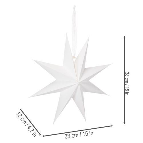 LED závesná hviezda s časovačom, teplá biela, vonkajšia, 38 cm | Floristik24.sk