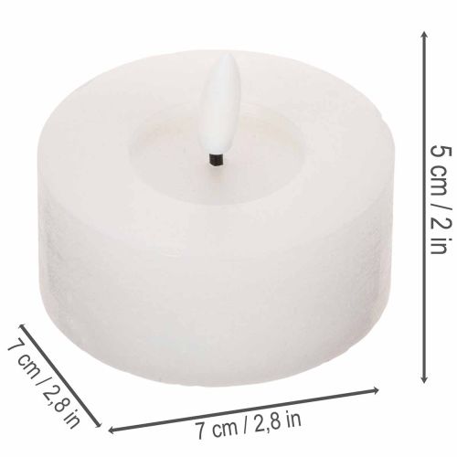 LED XL čajová sviečka biela pravý vosk s časovačom teplá biela 6 cm 2 ks | Floristik24.sk