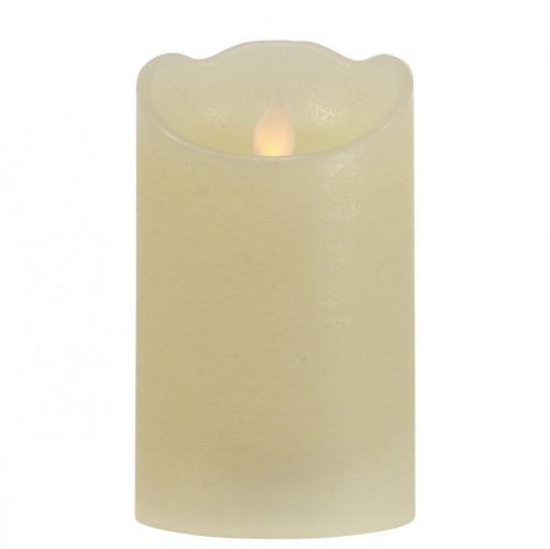 Floristik24 LED sviečka vosková sviečka sviečka teplá biela Ø7,5cm V12,5cm