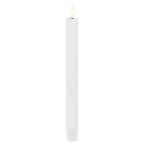 Floristik24 LED sviečky s časovačom sviečky pravý vosk biely 25cm 2ks