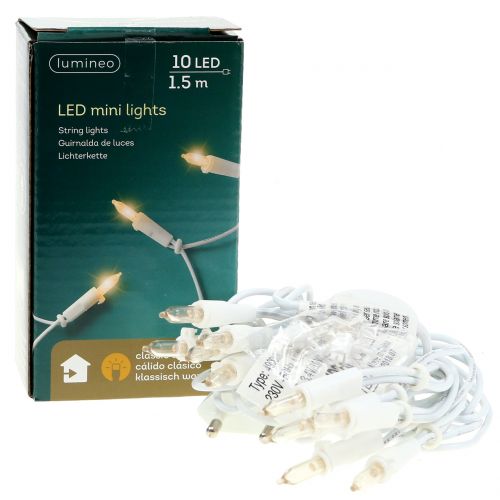 položky LED mini reťaz 10L biela teplá biela 1,5m
