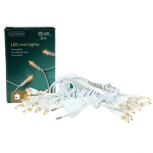 Floristik24 LED mini reťaz 20L biela teplá biela 3m