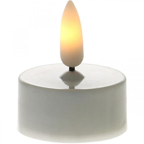 položky Teplé biele LED čajové sviečky Plameňový efekt LED Svetlá Umelé sviečky Ø3,6 cm Súprava 6 kusov