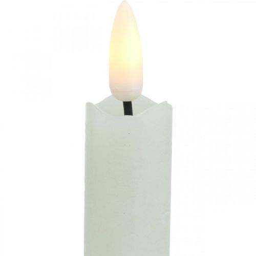 položky LED sviečka voskové sviečky krémové na batériu Ø2cm 24cm 2ks