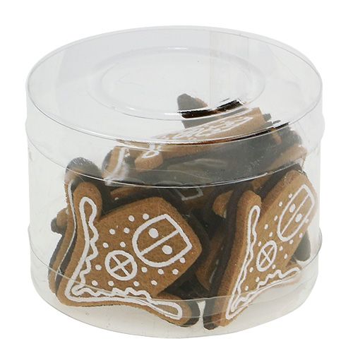 Floristik24 Perníková chalúpka 4,5 cm s lepiacou bodkou 12 ks