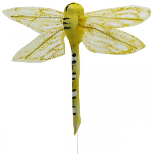 položky Letná dekorácia, vážky na drôte, ozdobný hmyz žltý, zelený, modrý š10,5cm 6ks