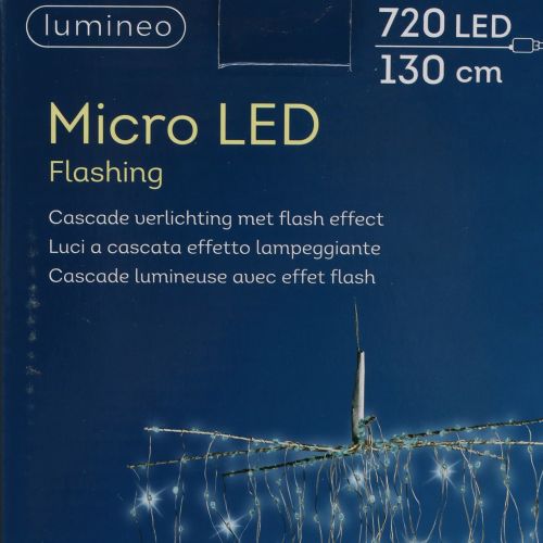 položky Svetelná kaskáda micro-LED studená biela 720mm H130cm
