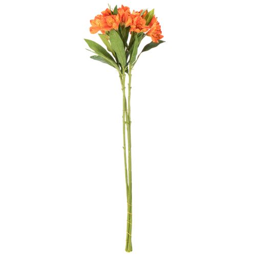 Umelý kvet alstromérie pomarančovej, umelá kytičná dekorácia, 75 cm, 3 kusy | Floristik24.sk
