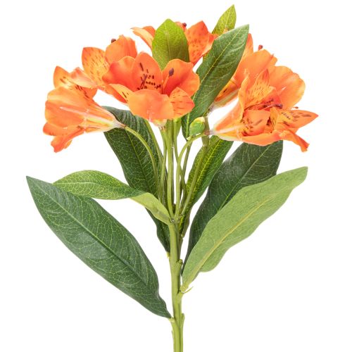 Umelý kvet alstromérie pomarančovej, umelá kytičná dekorácia, 75 cm, 3 kusy | Floristik24.sk