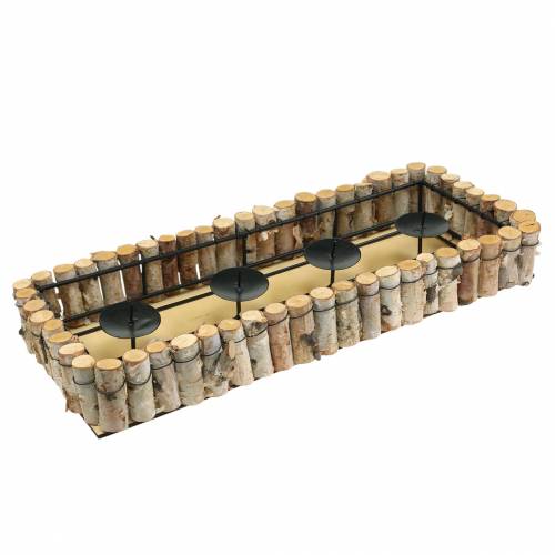 Floristik24 Podnos na sviečku advent s brezovým okrajom 44 cm