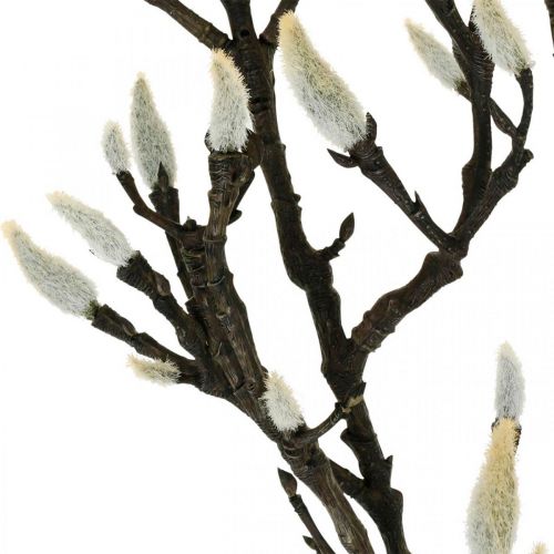 položky Umelý konár z magnólie Jarná dekorácia Konár s púčikmi Hnedobiely L135cm