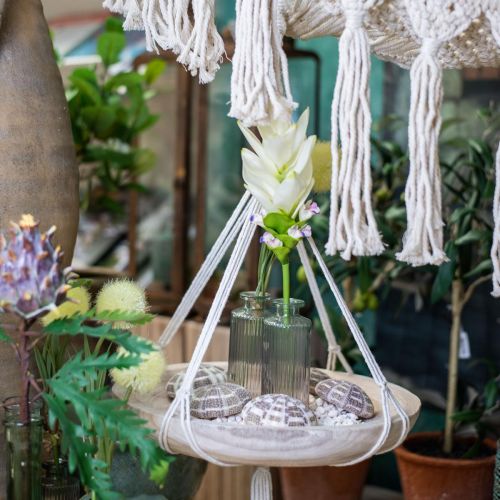 položky Závesný kôš Macrame boho štýl dekoračná misa Ø23cm V90cm